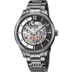 Montre Festina Automatic F206321 pour homme, cadran analogique squelette 42,8 mm