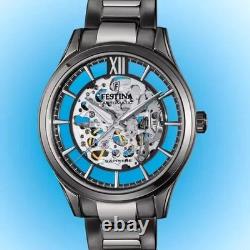 Montre Festina Automatic F206321 pour homme, cadran analogique squelette 42,8 mm