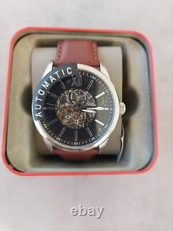 Montre Fossil Flynn automatique squelette avec bracelet cuir