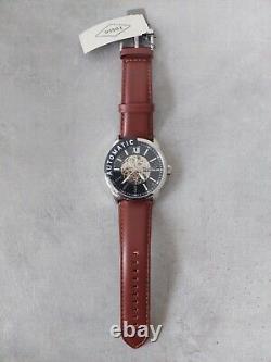 Montre Fossil Flynn automatique squelette avec bracelet cuir