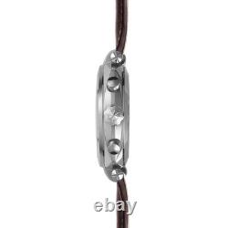 Montre Herbelin 35664AP24BR bracelet en cuir marron cadran noir analogique 42 mm