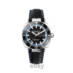Montre Herbelin Newport Diver 1774AN154 bracelet en cuir noir, analogique, 42 mm