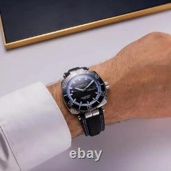 Montre Herbelin Newport Diver 1774AN154 bracelet en cuir noir, analogique, 42 mm