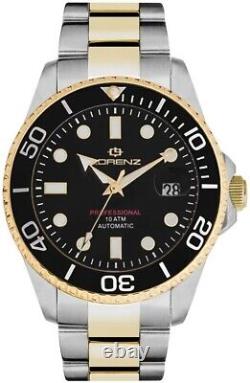 Montre Homme Automatique Noire Acier Bicolore Lorenz 030081HH Montre Homme Automatique Noire Acier Bicolore Lorenz 030081HH