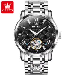 Montre Homme Automatique OLEVS 6701 Luxe Squelette Étanche Acier