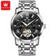 Montre Homme Automatique Olevs 6701 Luxe Squelette &Eacute;tanche Acier