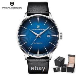 Montre Homme Automatique PAGANI DESIGN PD-2770 Cuir Noir & Cadran Bleu