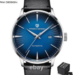 Montre Homme Automatique PAGANI DESIGN PD-2770 Cuir Noir & Cadran Bleu