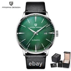 Montre Homme Automatique PAGANI DESIGN PD-2770 Cuir Noir & Cadran Vert