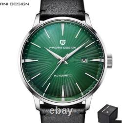 Montre Homme Automatique PAGANI DESIGN PD-2770 Cuir Noir & Cadran Vert