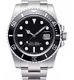 Montre Homme Automatique Style Submariner Lunette Céramique Noire