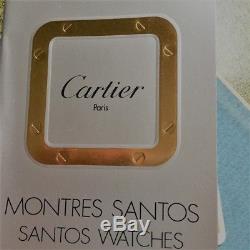 Montre Homme Cartier Santos Octogone Automatique Acier/Or 18c Dateur, box papier