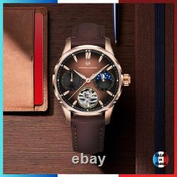 Montre Homme Pagani Design PD-YS021 tourbillon cadran marron boîtier doré