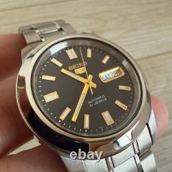 Montre Homme SEIKO 5 7S26-02W0 Automatique Cadran Or Noir Arrière Exposition
