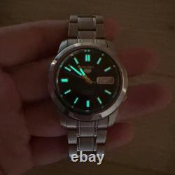 Montre Homme SEIKO 5 7S26-02W0 Automatique Cadran Or Noir Arrière Exposition
