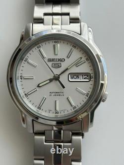 Montre Homme SEIKO 5 SNKL75K1 7S26-03S0 Automatique Cadran Argent Date Jour O