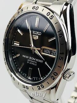 Montre Homme Seiko 5 Automatique Cadran Noir Acier Argenté SNKE01K1 Montre Homme Seiko 5 Automatique Cadran Noir Acier Argenté SNKE01K1