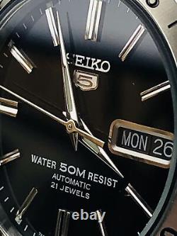 Montre Homme Seiko 5 Automatique Cadran Noir Acier Argenté SNKE01K1 Montre Homme Seiko 5 Automatique Cadran Noir Acier Argenté SNKE01K1