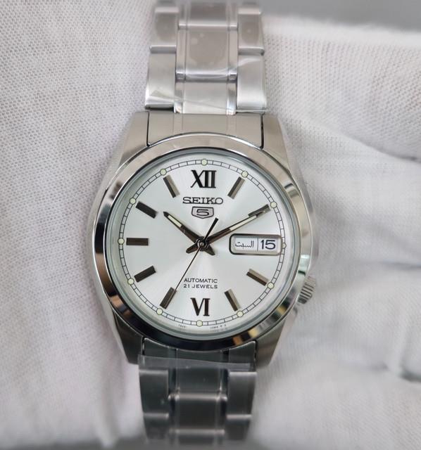 Montre Homme Seiko 5 Automatique Snkl51k1 Cadran Blanc 37mm Acier