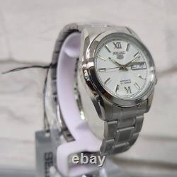 Montre Homme Seiko 5 Automatique SNKL51K1 Cadran Blanc 37mm Acier