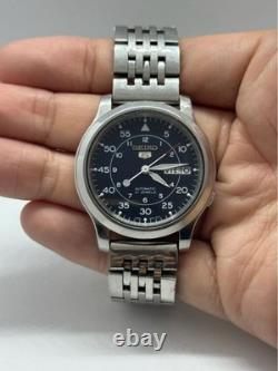 Montre Homme Seiko 5 Cadran Militaire Noir Automatique Acier Inoxydable Occasion