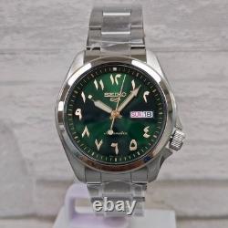 Montre Homme Seiko 5 Rare Automatique Cadran Arabe Vert SRPH49K1 Acier Inoxyd