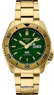 Montre Homme Seiko 5 Sports HUF SRPJ20 Automatique Cadran Vert Ton Or
