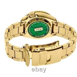 Montre Homme Seiko 5 Sports HUF SRPJ20 Automatique Cadran Vert Ton Or