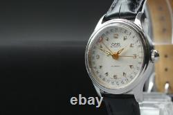 Montre Homme VintageExc+4 Pointeur ORIS Date 7478 Argent Automatique 32mm J