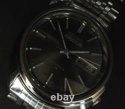 Montre Homme Vintage 1971 Seiko 5 ACTUS 7019-7070 Jour/Date Noir 21J Automati