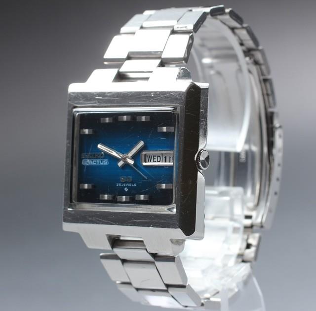 Montre Homme Vintage 1973 Exc+5 Seiko 5 Actus 6106-5530 Bleu Automatique Japon