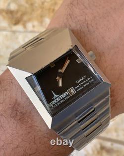 Montre Homme Vintage Années 70 Omax Spaceman Audacieuse Automatique 39mm