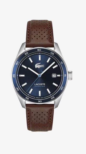 Montre Lacoste The Boston Automatique Cadran Aluminium Bracelet Cuir 40 Mm