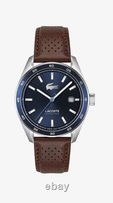 Montre Lacoste The Boston Automatique Cadran Aluminium Bracelet Cuir 40 mm