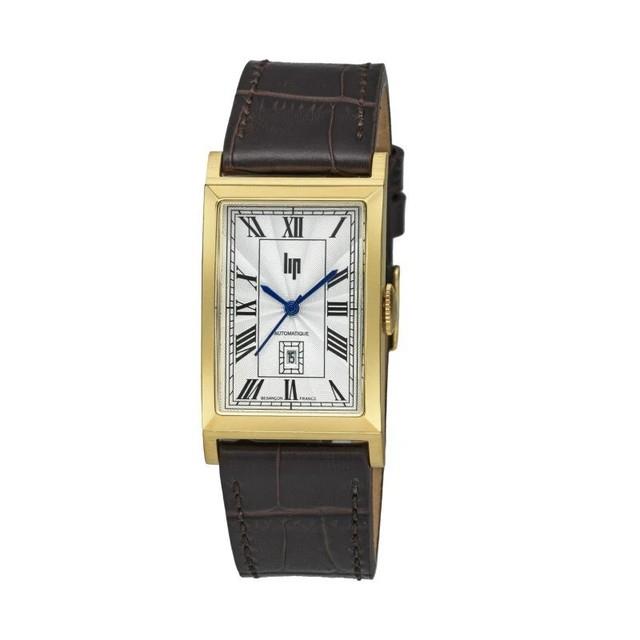 Montre Lip Churchill T26 671935, Bracelet En Cuir Noir, Cadran Analogique, 46 Mm