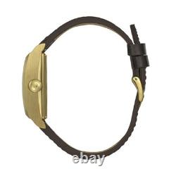 Montre Lip Churchill T26 671935, bracelet en cuir noir, cadran analogique, 46 mm