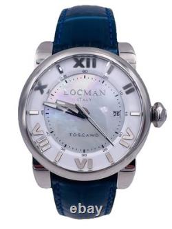 Montre Locman Toscane Automatique Ref590WBL/900 42Mm Bleu Très Remisée Neuf