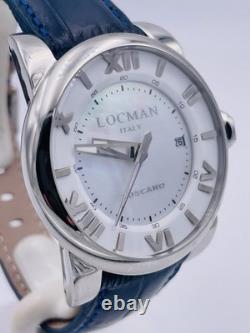 Montre Locman Toscane Automatique Ref590WBL/900 42Mm Bleu Très Remisée Neuf