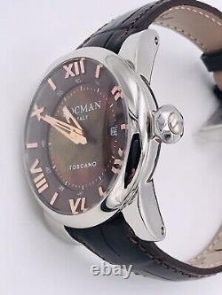 Montre Locman Toscano Automatique Ref590ABRK/900 42mm Marron Bradé Neuf