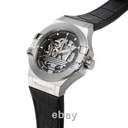 Montre MASERATI Homme Potenza Automatique Cuir Acier Noire R8821108038