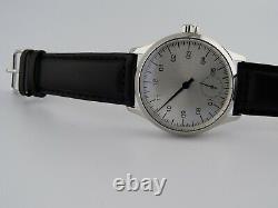 Montre MONO SunraySilver 41mm PURE MECANIQUE Type Unitas 6498 Single hand watch