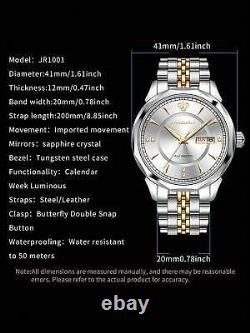 Montre Mécanique Automatique Luxe JARDURLY Homme Diamant Aiguilles Luminescentes