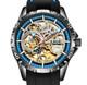 Montre M&eacute;canique Homme Lige Lg89113 Black & Blue Squelette Automatique
