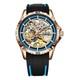 Montre M&eacute;canique Homme Lige Lg89113 Noir & Or Mod&egrave;le Squelette