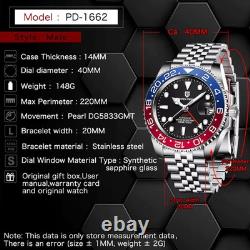 Montre Mécanique PAGANI DESIGN 2026 Homme Acier Inoxydable GMT Saphir
