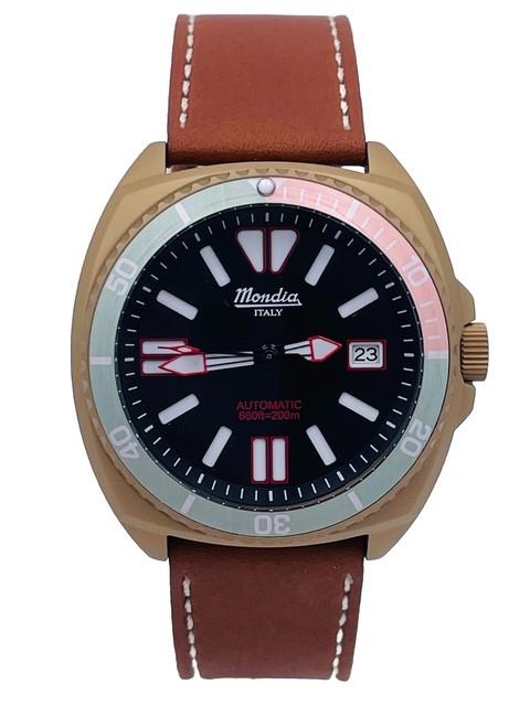 Montre Mondia Automatique Seiknh35 Style Vintage Mi788bzm/429 Tr&egrave;s Remis&eacute;e Neuf