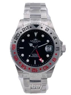 Montre Mondia GMT Automatique Céramique Mi813K/440 WR200M Surligné Nouveau