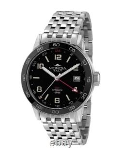 Montre Mondia Heritage MI-823-SS-BK-CM Automatique GMT Montre Mondia Heritage MI-823-SS-BK-CM Automatique GMT
