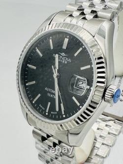 Montre Mondia Swiss Automatique Sellita Sw200 MS212K/670 Neuve 39 mm Acier Noir