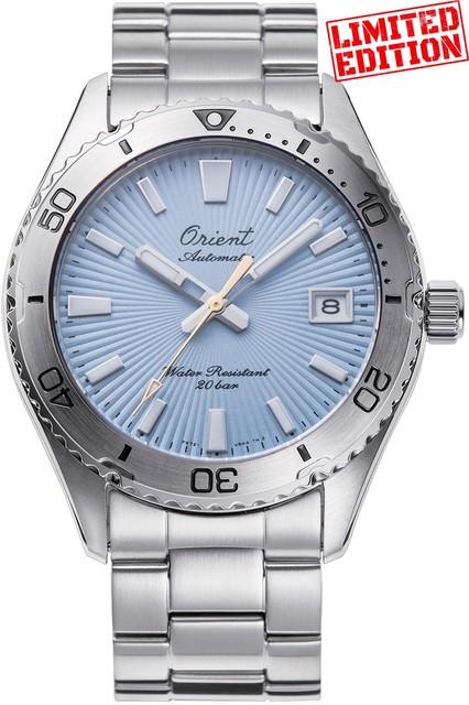 Montre Orient Ra-ac0q12l Pour Homme Bleu Clair En Acier